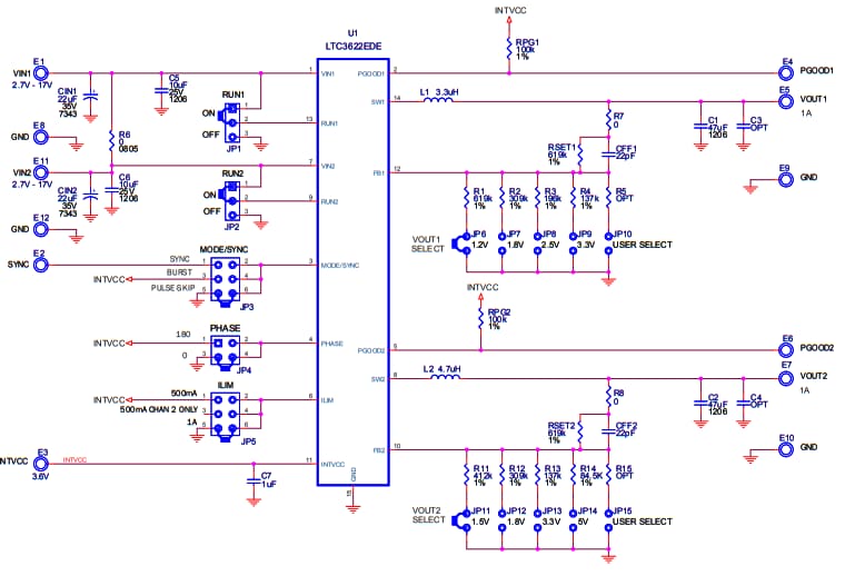 Schematic - Analog Devices Inc. LTC3622 Demo Board DC2003A Schematic - Analog Devices Inc. LTC3622 Demo Board DC2003A